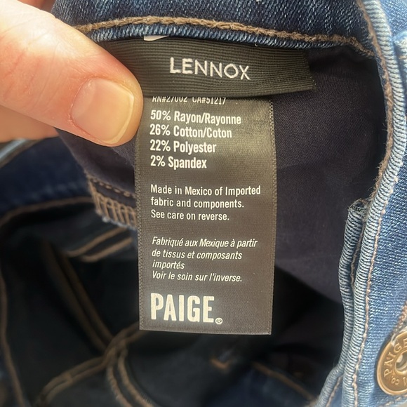 Paige Lennox Slim Fit Jeans in Billy Wash. - Picture 6 of 9